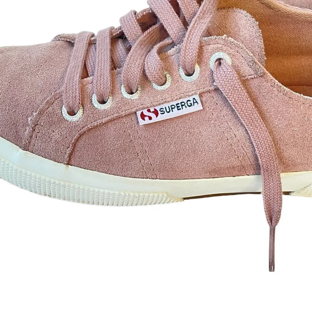 SuperGA Mauve Suede Low-Top Women's Sneakers with Rubber Outsole   Size 7
